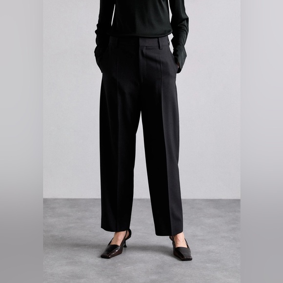 Filippa K Pants - FILIPPA K TAPERED LOOSE FITTING WOOL TROUSERS